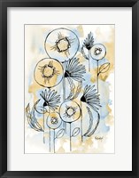 Yellow and Blue Blooms I Fine Art Print