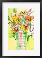 Bursting Wildflowers in Vase Fine Art Print