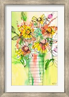 Bursting Wildflowers in Vase Fine Art Print