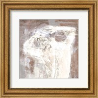 Neutral Figure on Abstract Square I Fine Art Print
