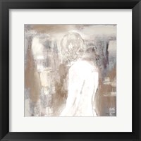 Neutral Figure on Abstract Square II Fine Art Print