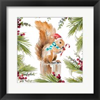 Holiday Squirrel Framed Print