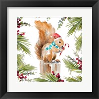 Holiday Squirrel Framed Print