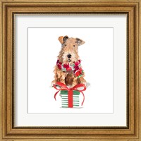 Christmas Airedale Terrier Fine Art Print