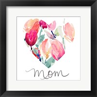 Mom With Tulip Heart Fine Art Print