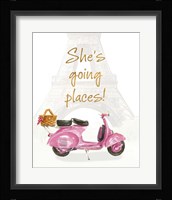 She's Going Places I Framed Print