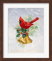Northern Cardinal Seasons Greetings Fine Art Print