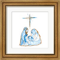 Blue and Gold Nativity I Fine Art Print