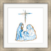 Blue and Gold Nativity I Fine Art Print