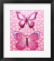 Butterfly Duo in Pink Framed Print