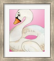 Swan Float on Pink Fine Art Print