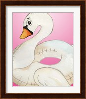 Swan Float on Pink Fine Art Print