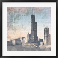 Chicago Skyline I Framed Print