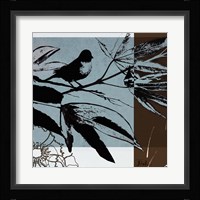Blue & White Silhouette I Framed Print