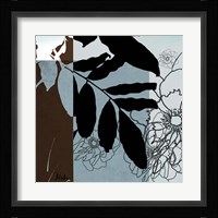 Blue & White Silhouette II Framed Print