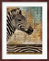 Madagascar Safari with Blue II (Zebra) Fine Art Print