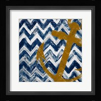 Nautical Chevron I Framed Print