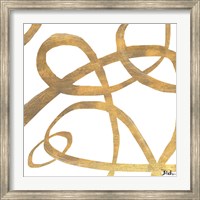 Golden Swirls Square II Fine Art Print