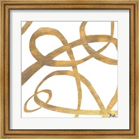 Golden Swirls Square II Fine Art Print