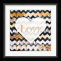 Love Zig Zag Framed Print