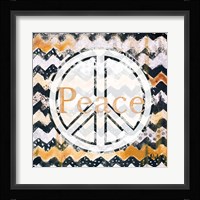 Peace Zig Zag Framed Print