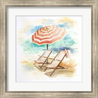 Umbrella On The Beach I Fine Art Print
