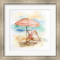 Umbrella On The Beach II Fine Art Print