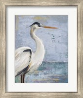 Blue Heron On Blue I Fine Art Print