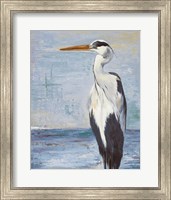 Blue Heron On Blue II Fine Art Print