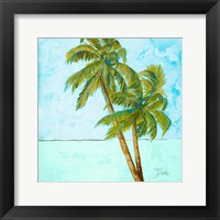 Beach Palm Blue I Framed Print