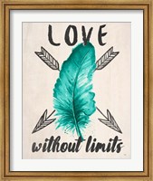 Teal Fearless Limits II Fine Art Print