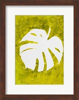 Tropical Leaf Stamp White Fine Art Print