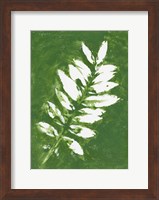 Tropical Leaf Branch Stamp White Fine Art Print