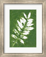 Tropical Leaf Branch Stamp White Fine Art Print