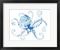 Azul Dotted Octopus I Framed Print