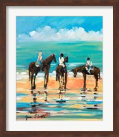 Horses On The Beach Fine Art Print