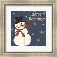 Cardinals And Snowmen I Fine Art Print