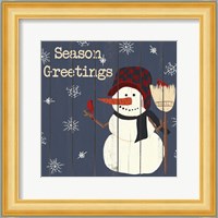 Cardinals And Snowmen II Fine Art Print