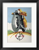 Art Deco Motorcycle Ad 1934 Framed Print