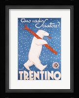 Italian Polar Bear Ski Poster Fine Art Print
