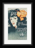 Vintage Spanish Fashion Ad 1920 Framed Print