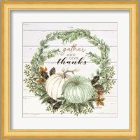 Gather and Give Thanks Wreath Fine Art Print