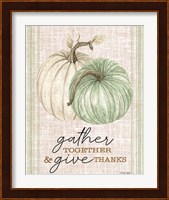 Grain Sack Gather and Give Thanks Fine Art Print