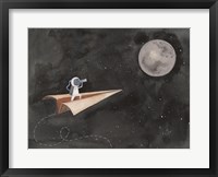 Paper Airplane to the Moon Fine Art Print