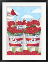 Patriotic Geraniums Fine Art Print