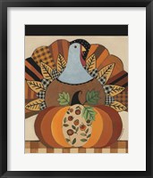 Turkey and Patterned Pumpkin Fine Art Print