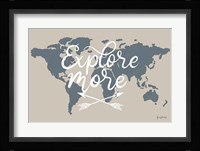 Mapped Out II Framed Print