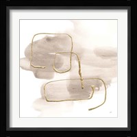 Warm Gray Gold I Framed Print
