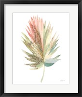 Boho Tropical Leaf IV on White Fine Art Print