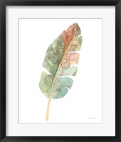 Boho Tropical Leaf I on White Fine Art Print